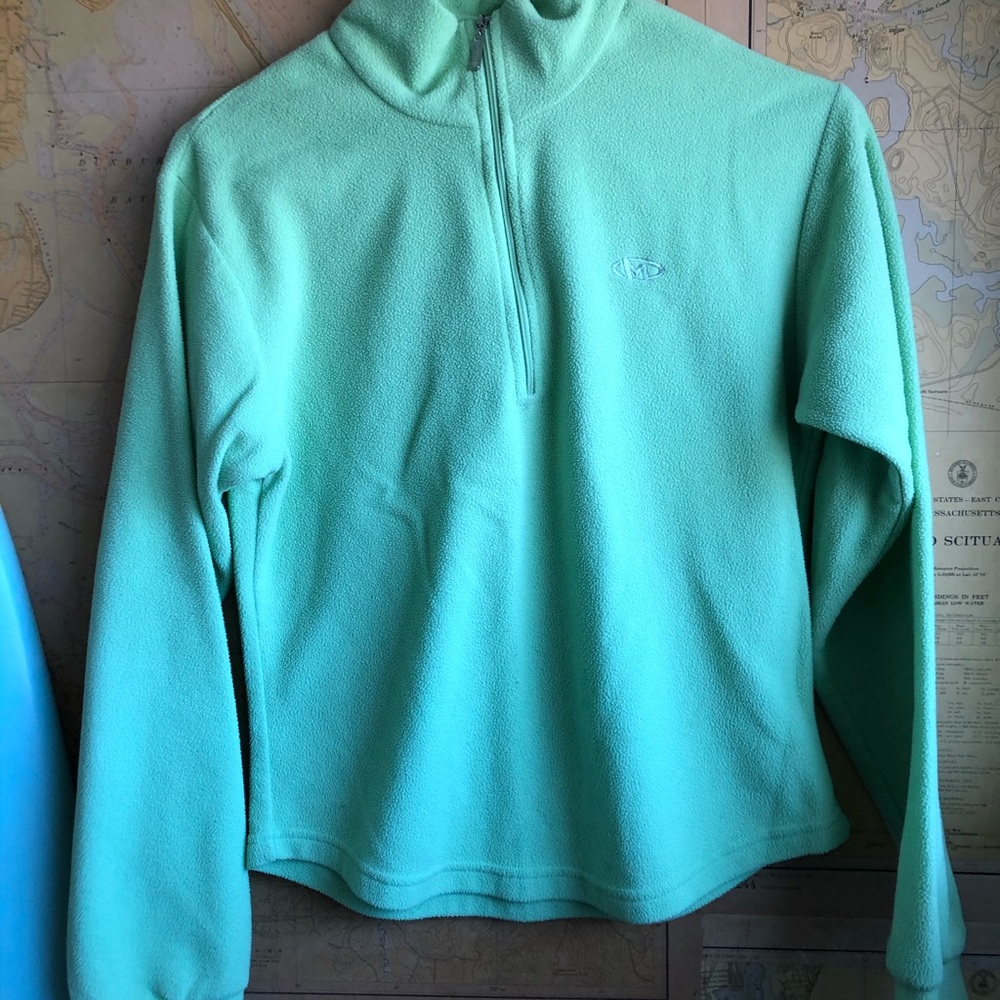 Marker lime green quarter zip fleece